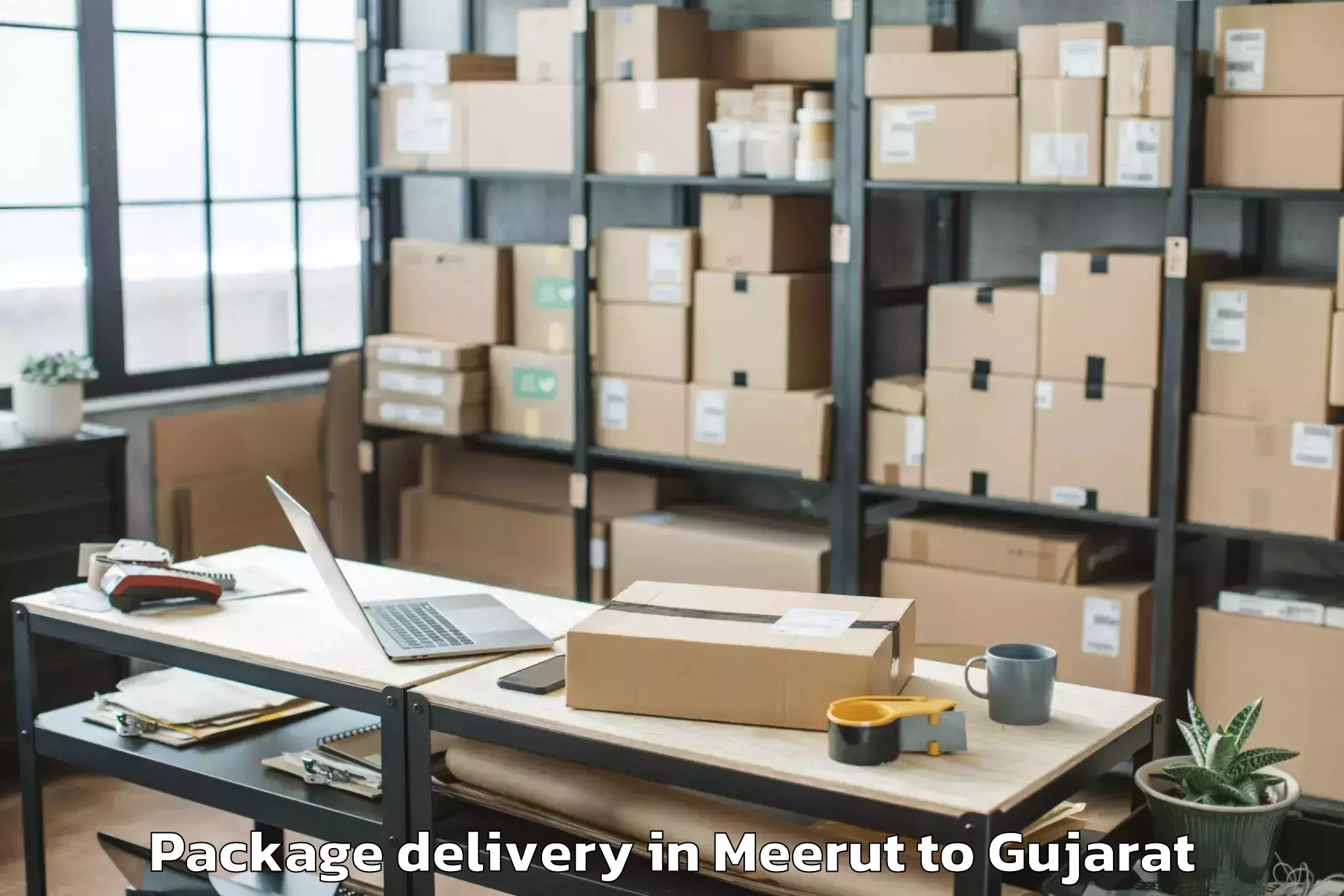 Easy Meerut to Porbandar Package Delivery Booking